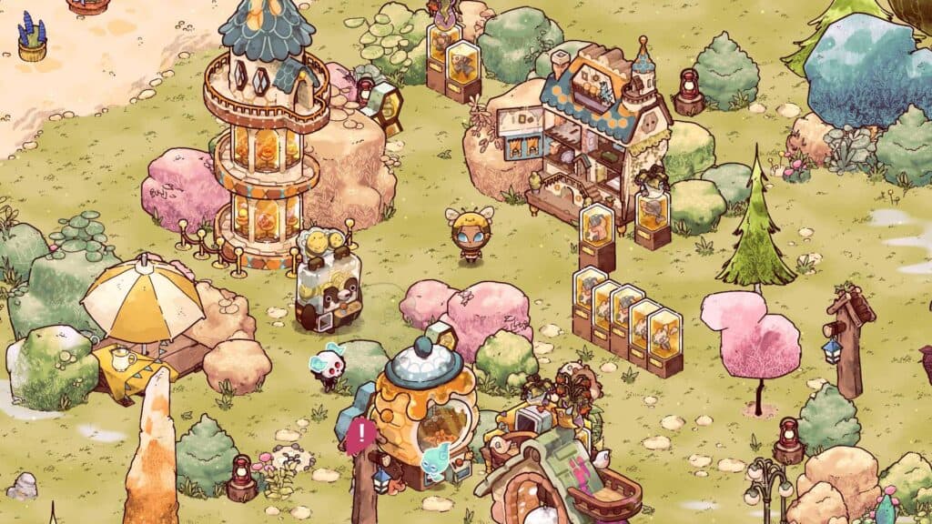 A screenshot of a cozy game with a lot of characters.