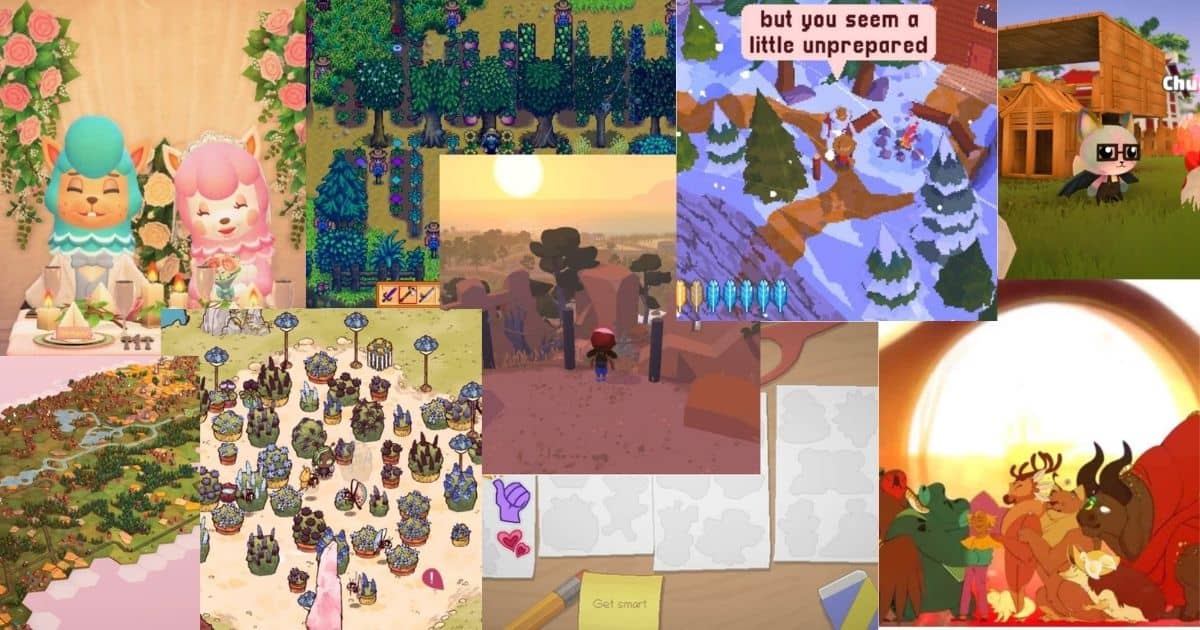 A collage of colorful video game scenes featuring various characters, landscapes, castles, animals, and a text overlay reading "but you seem a little unprepared.